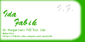 ida fabik business card